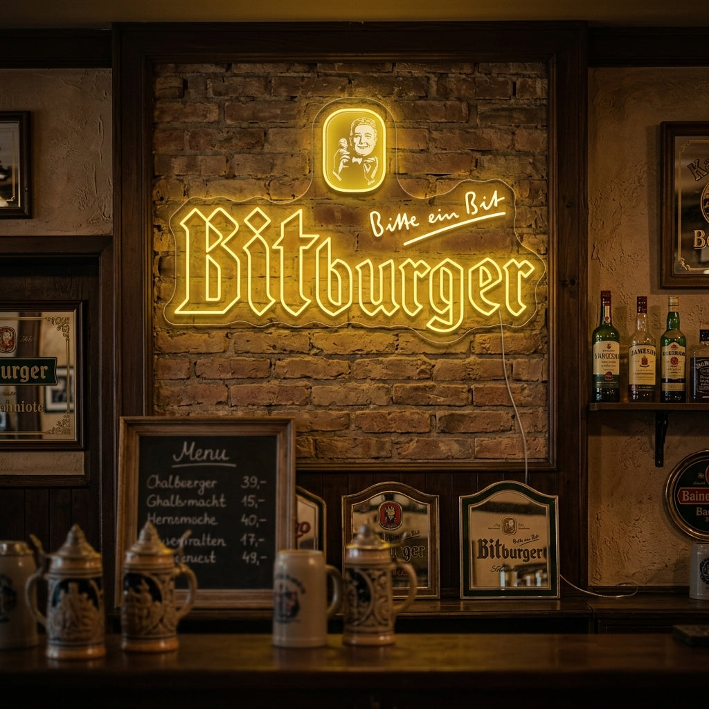 "Bitburger" Neonskylt