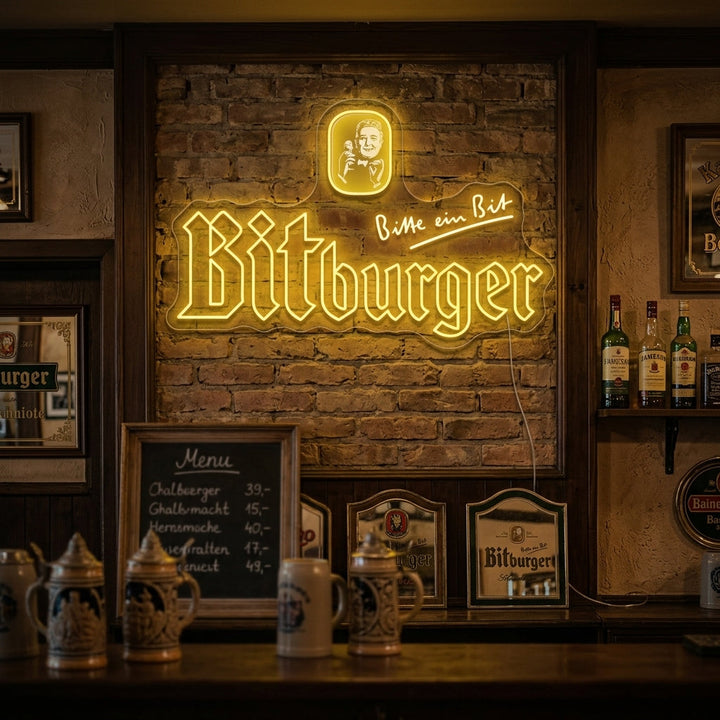 "Bitburger" Neonskylt
