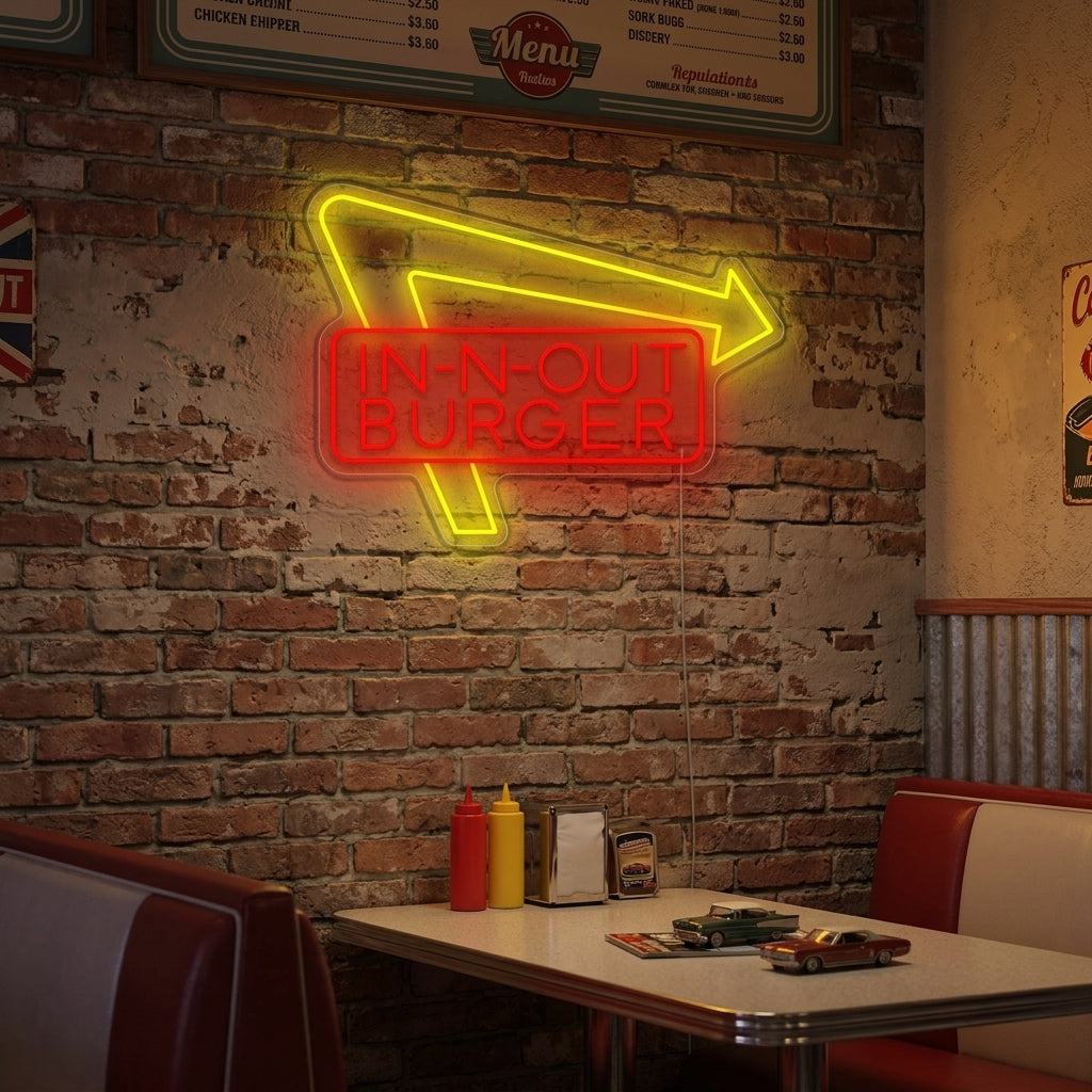 "In-N-Out Burger" Neonskylt