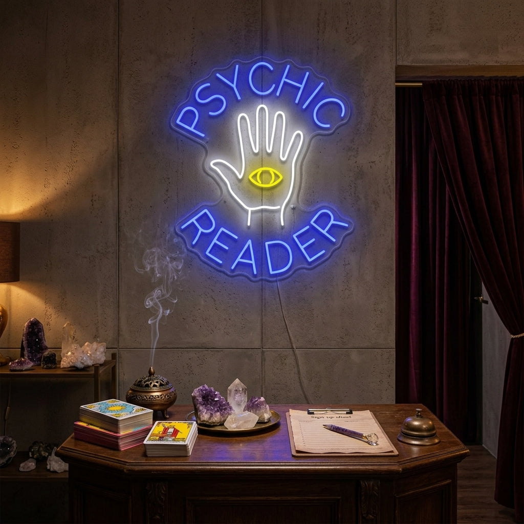 "Psychic Reader" Neonskylt