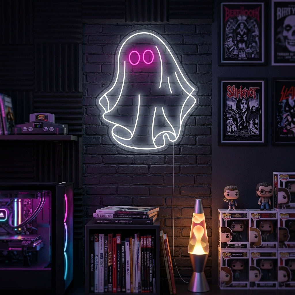 "Spöke" Neonskylt