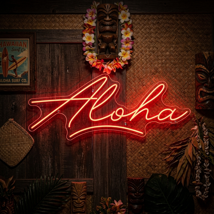 "Aloha" Neonskylt