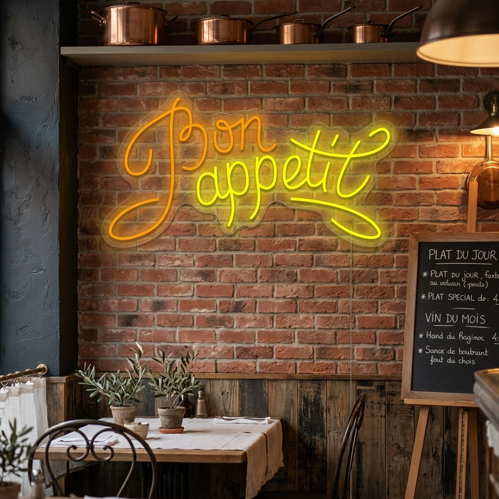 "Bon Appetit" Neonskylt