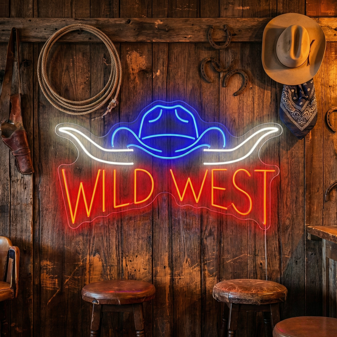 "Wild West" Neonskylt