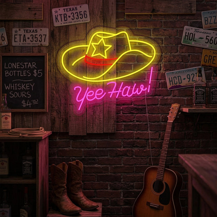 "Yeehaw" Neonskylt