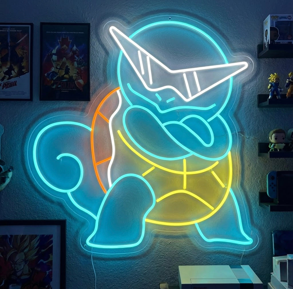 "Squirtle" Neonskylt