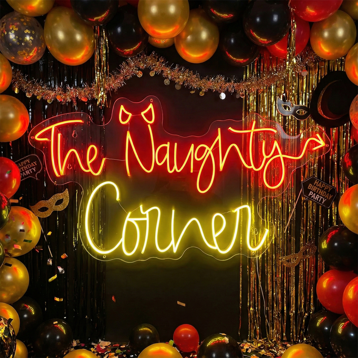 "The Naughty Corner" Neonskylt