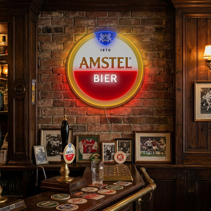 "Amstel logotyp" Neonskylt