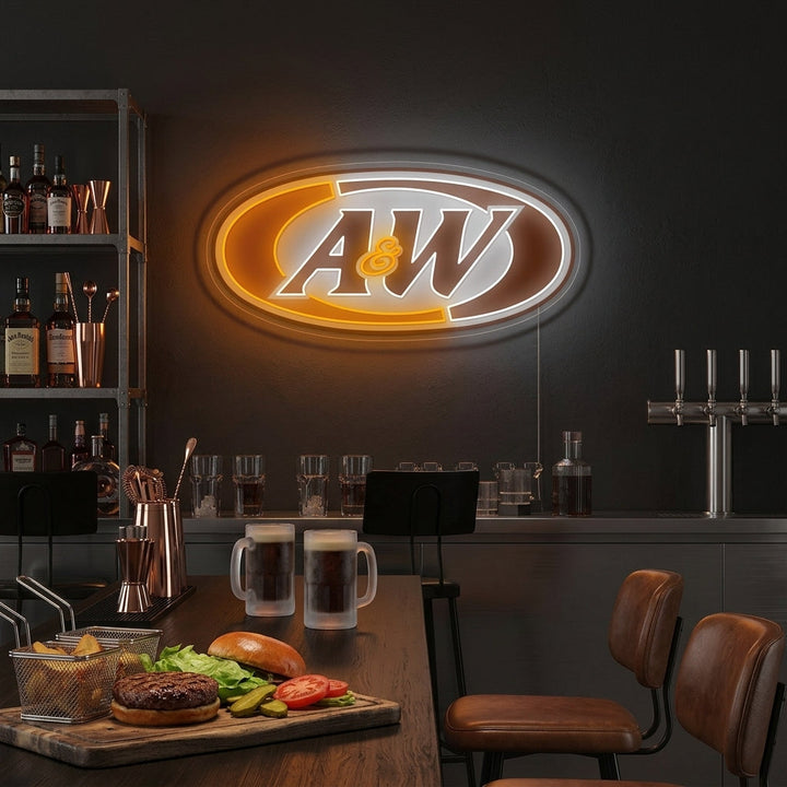 "A&W Beer Logotyp" Neonskylt