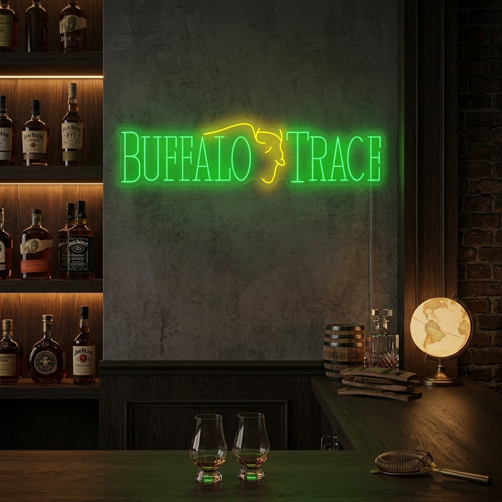 "Buffalo Trace" Neonskylt