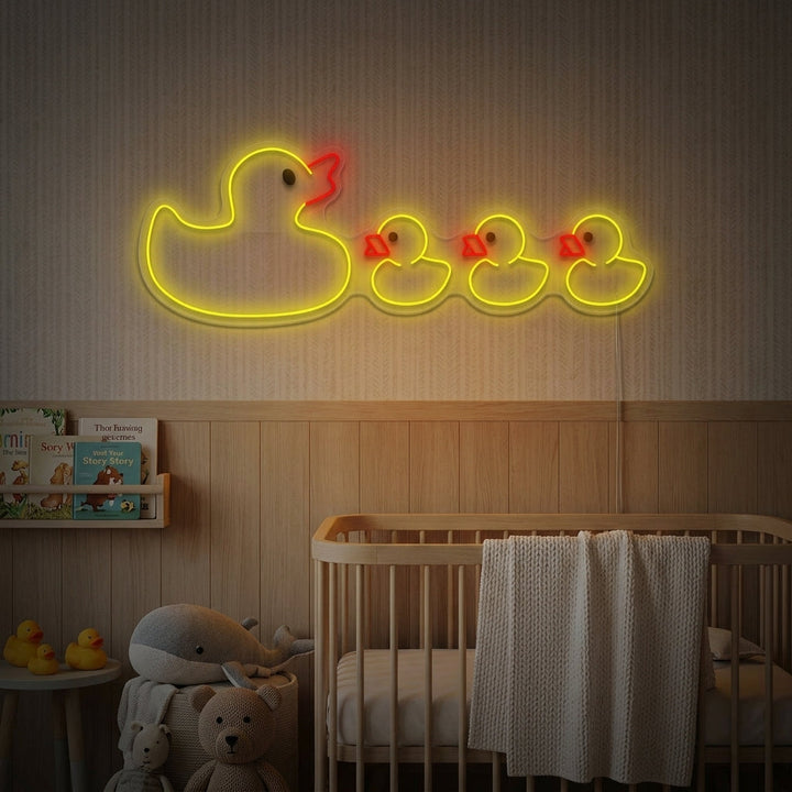 "Anka familj" Neonskylt