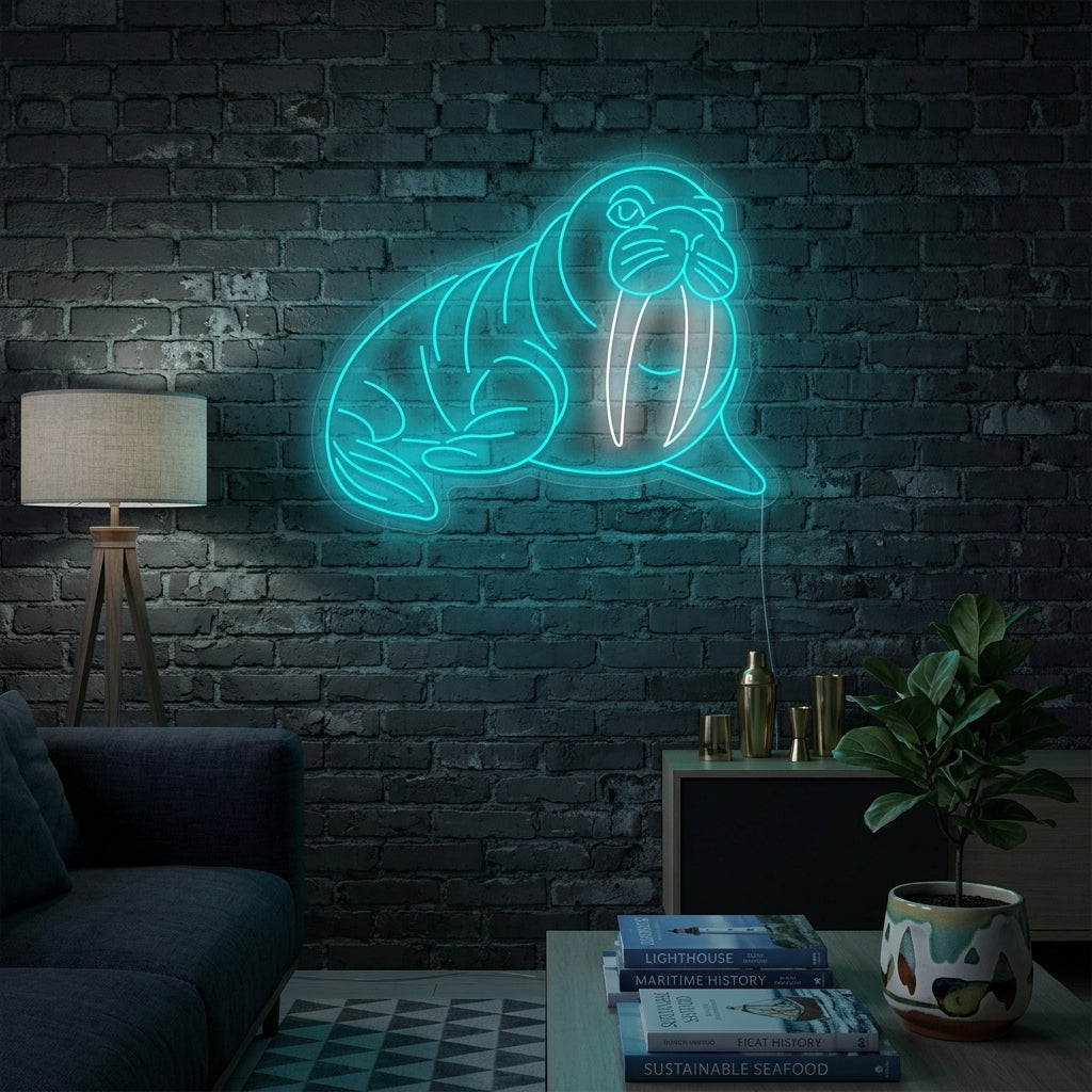 "Valross" Neonskylt