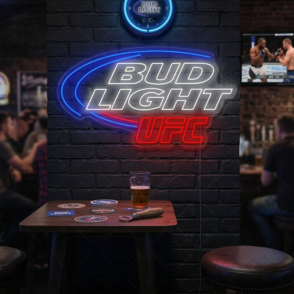 "Bud Light UFC" Neonskylt