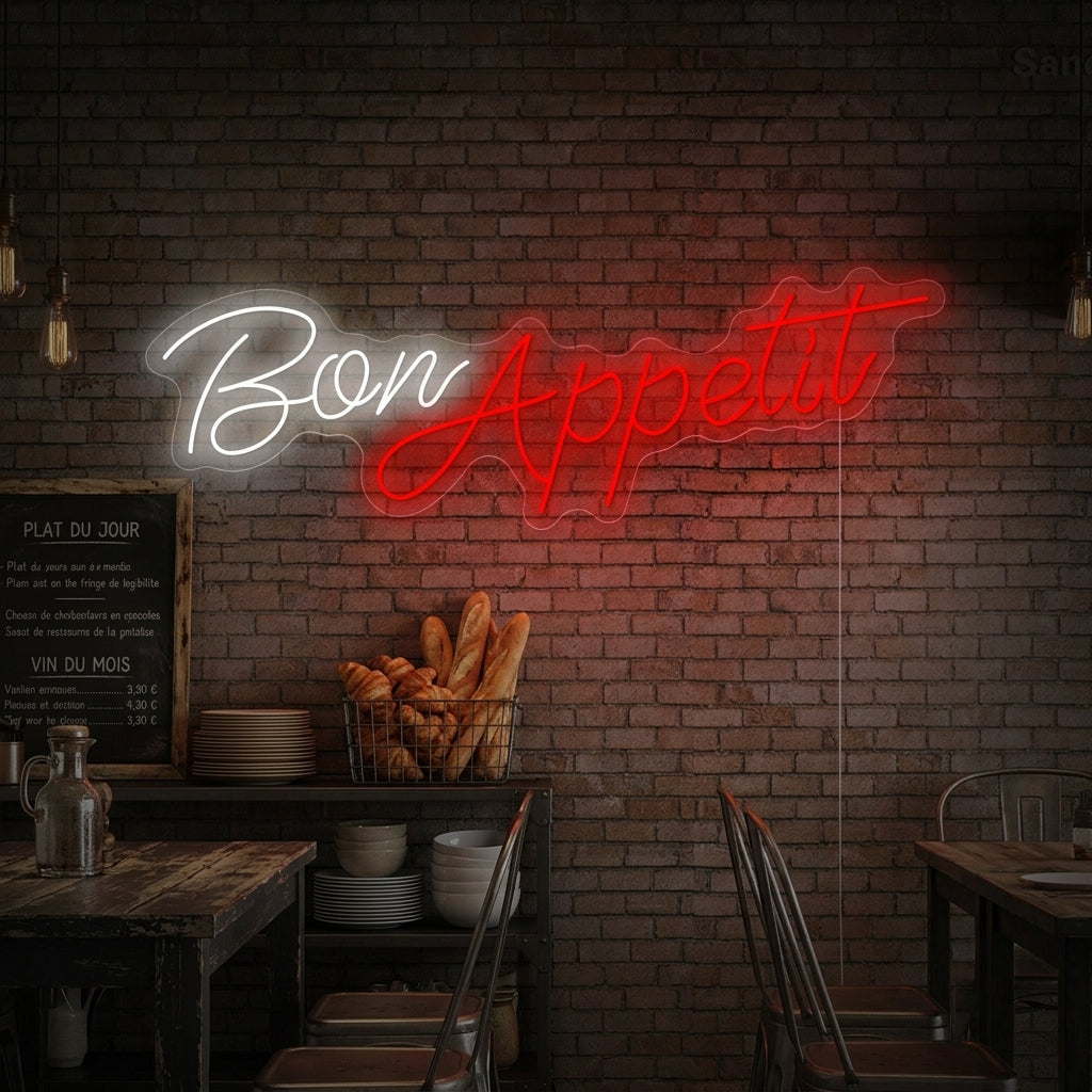 "Bon Appetit" Neonskylt