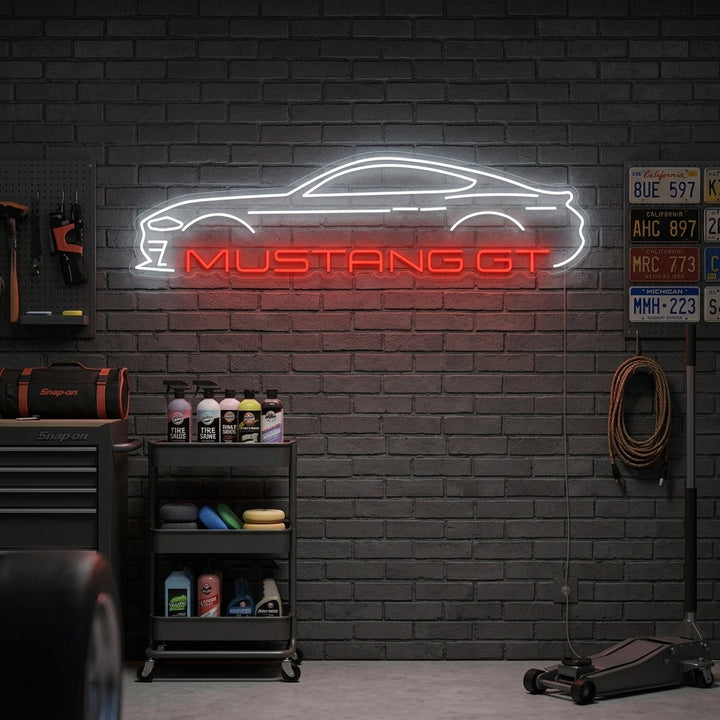 "Mustang GT" Neonskylt