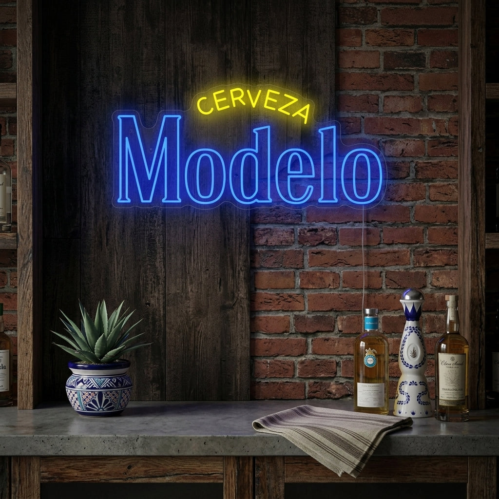 "Cerveza Modelo" Neonskylt