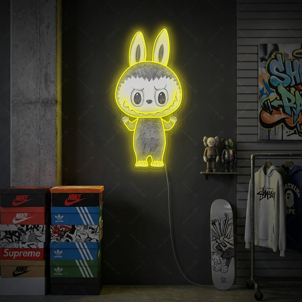 "Monster Labubu Sketch" Neonskylt