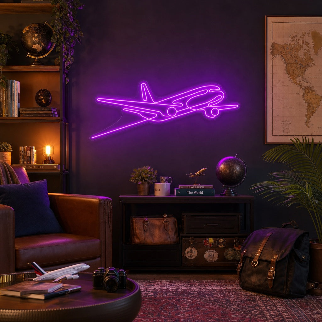 "Flygplan" Neonskylt