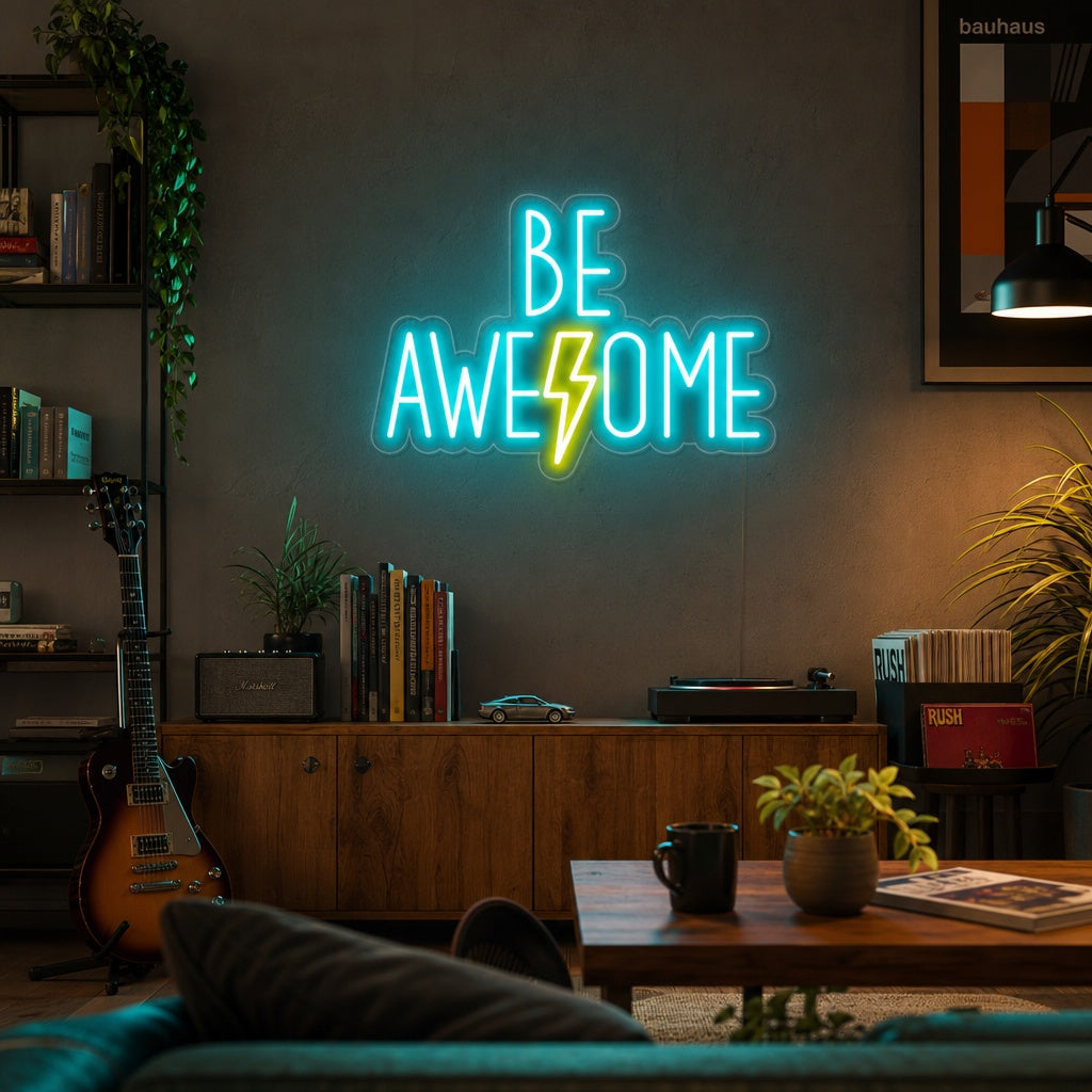"Be Awesome" Neonskylt