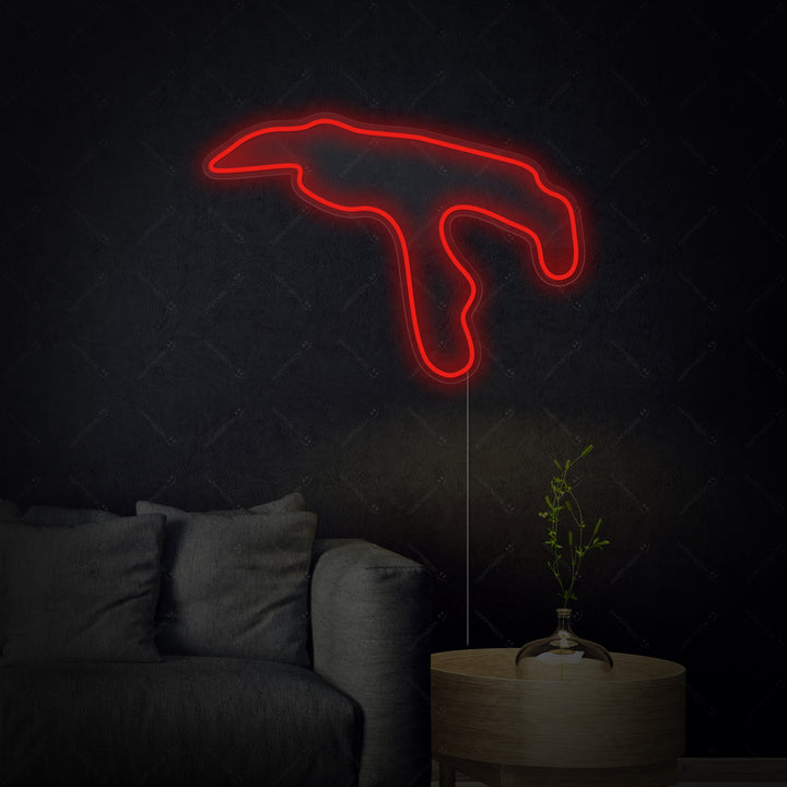 "Belgien F1-Bana" Neonskylt
