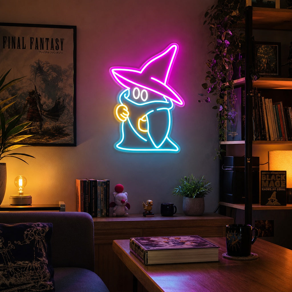 "Black Mage Speldekoration" Neonskylt