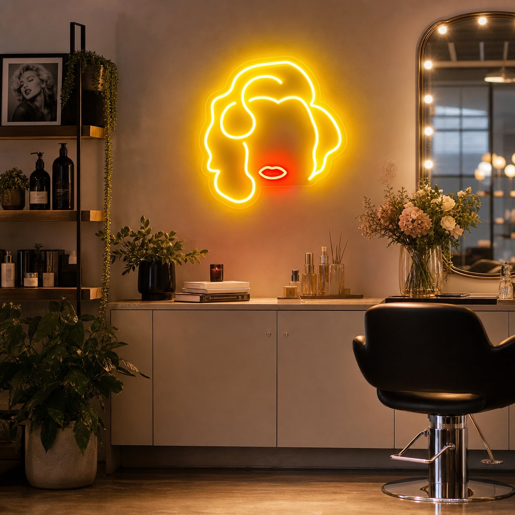 "Blond Flicka" Neonskylt