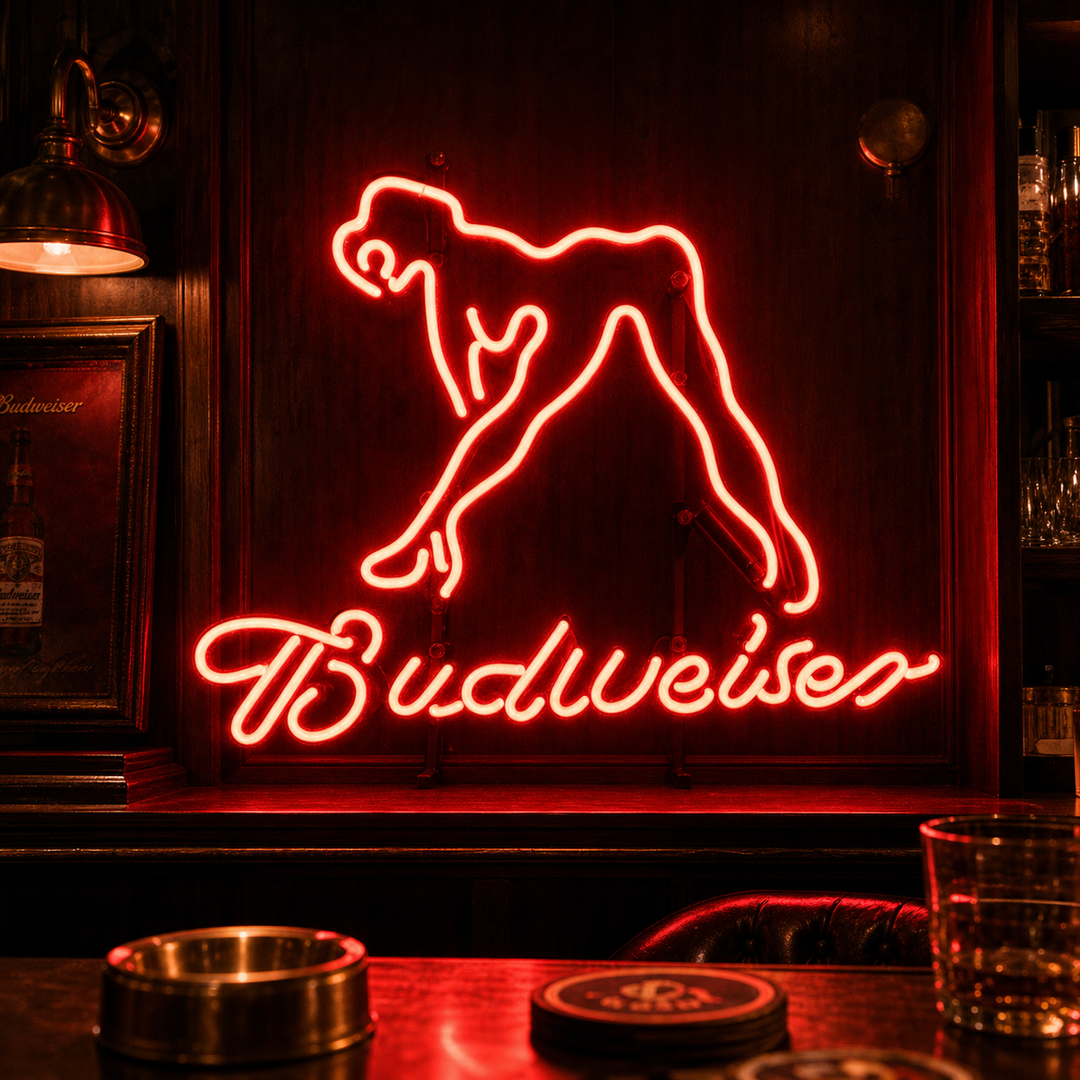 "Budweiser Girl" Neonskylt
