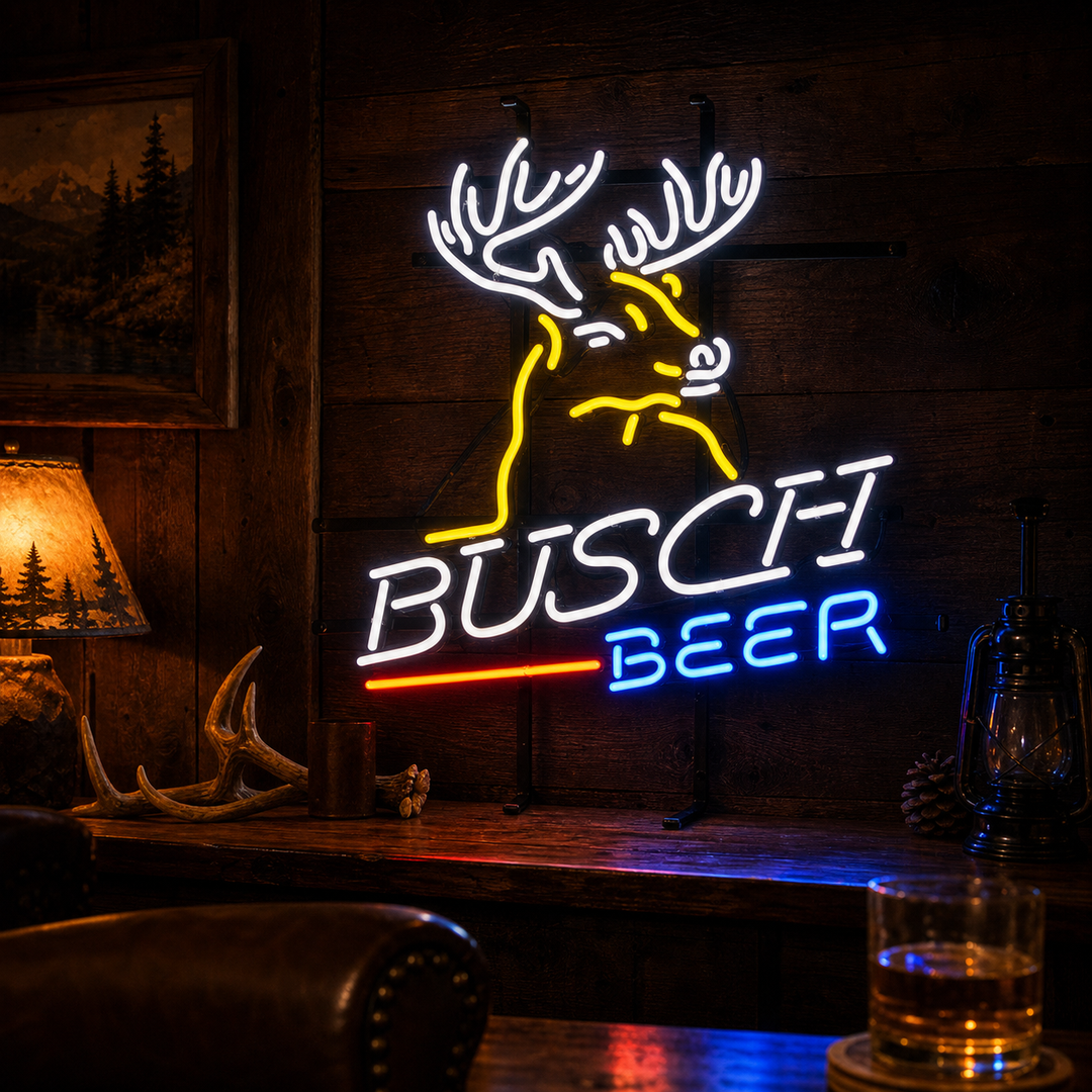 "Busch Deer" Neonskylt