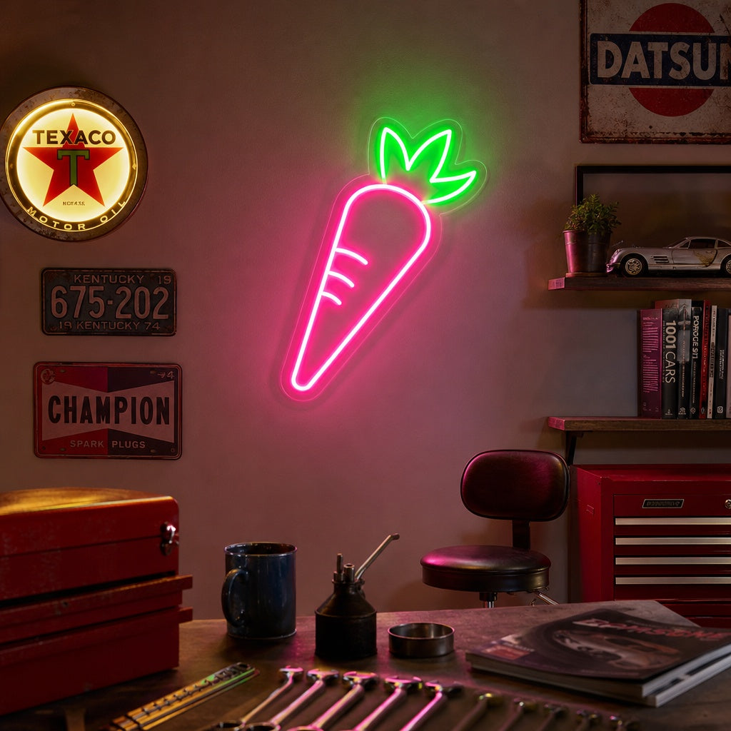 "Morot Grönsak, Dekor För Barnrum" Neonskylt