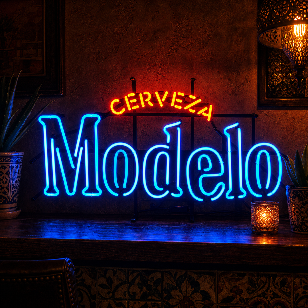 "Cerveza Modelo" Neonskylt