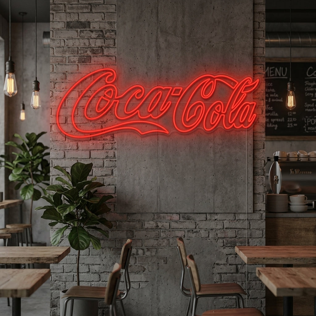 "Coca Cola-logotyp" Neonskylt
