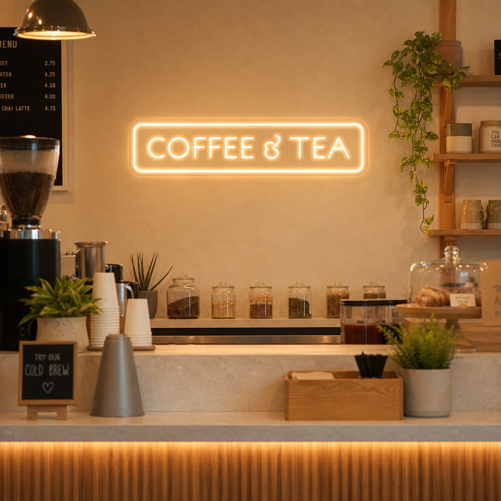 "Coffee And Tea" Neonskylt