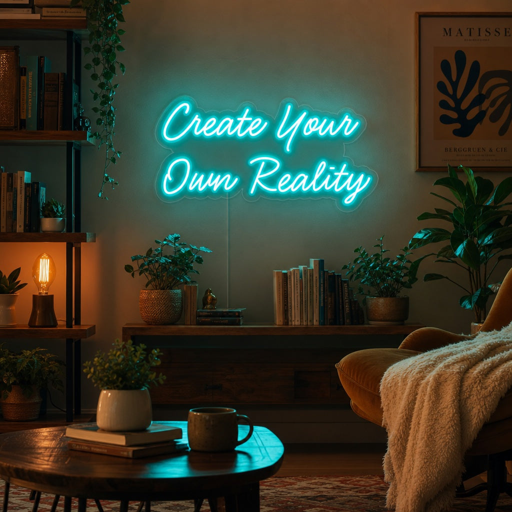"Create Your Own Reality" Neonskylt