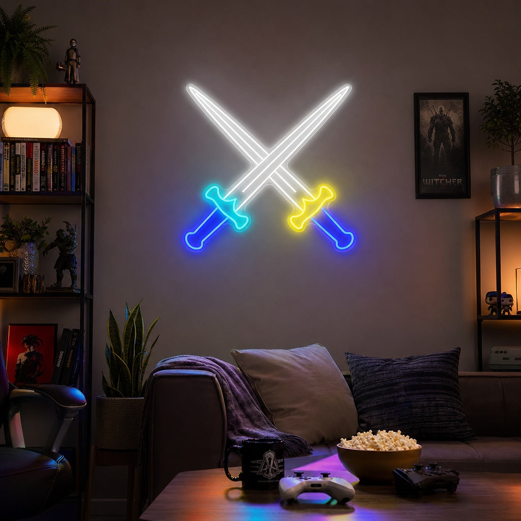 Korsade svärd Neonskylt, Japansk neonskylt