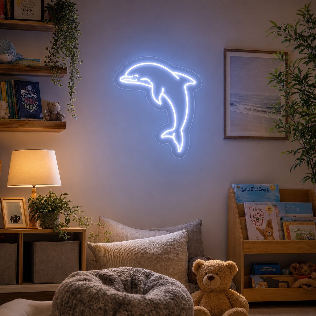 "Söt delfin" Neonskylt