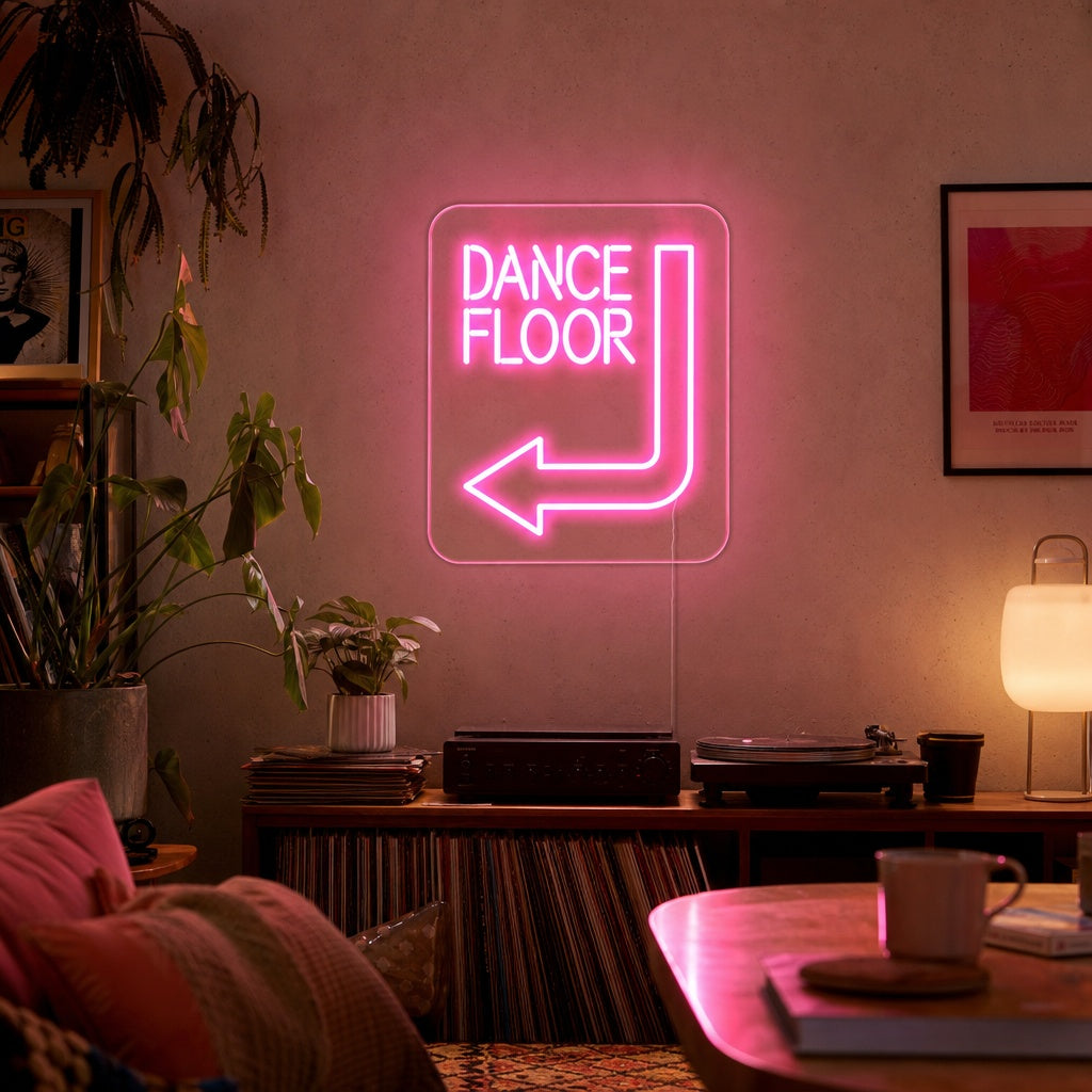 "Dance Floor" Neonskylt