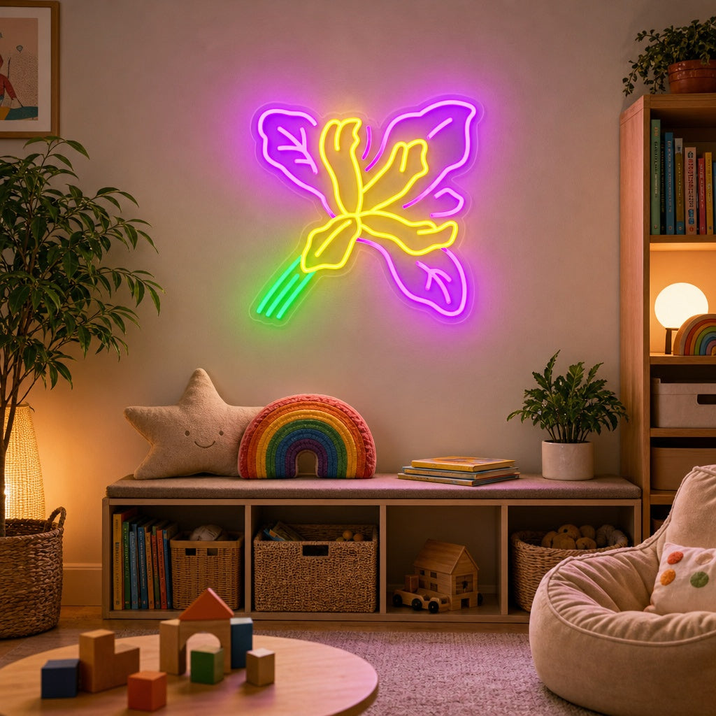 "Douglasiris Växtblomma" Neonskylt