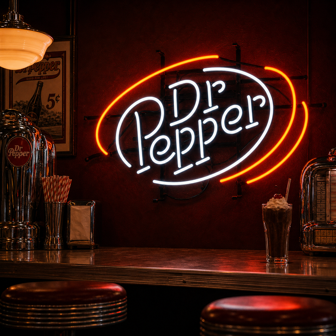 "Dr Pepper" Neonskylt