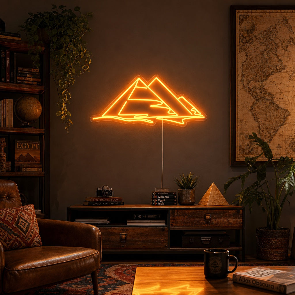 "Egyptens Pyramider" Neonskylt