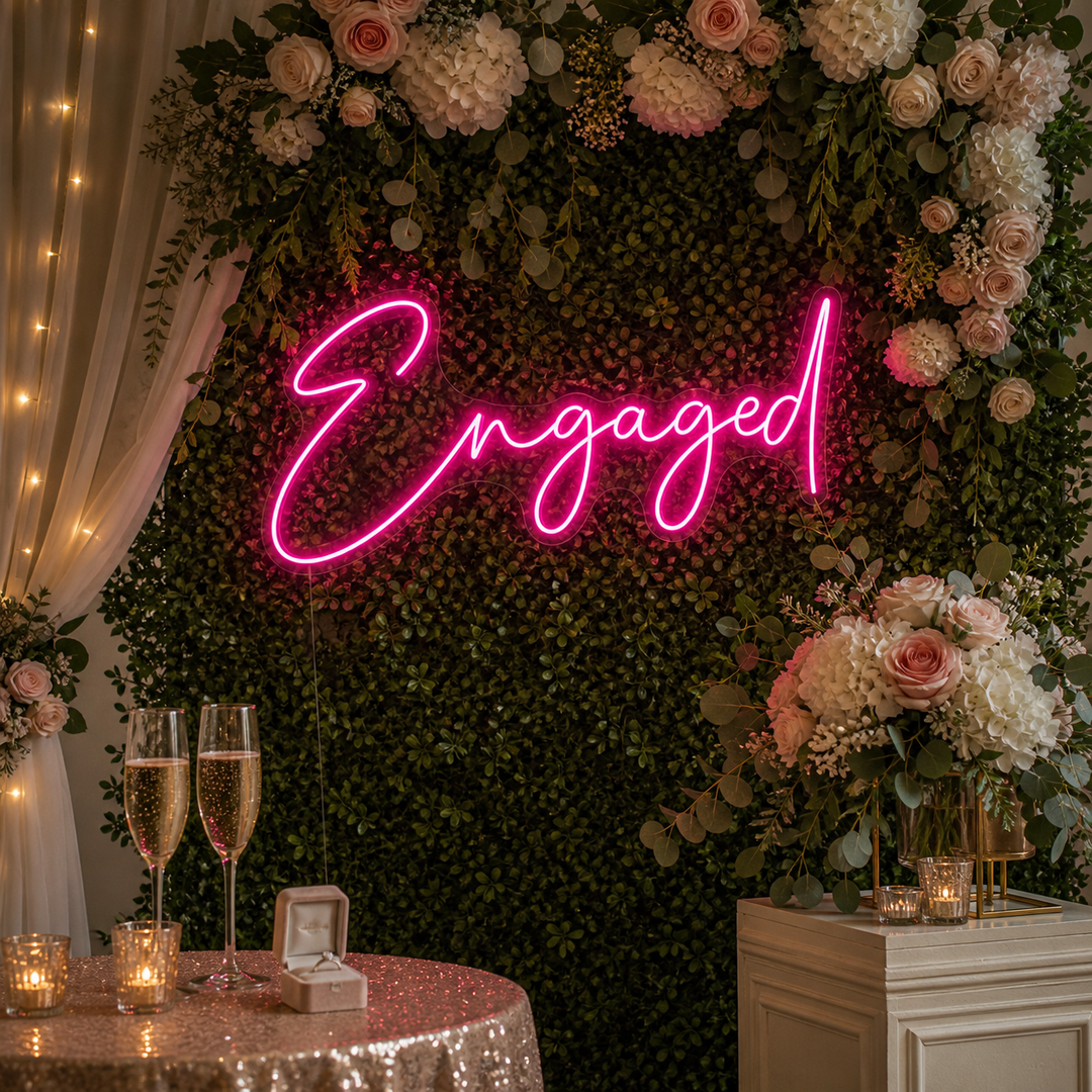 "Engaged" Neonskylt