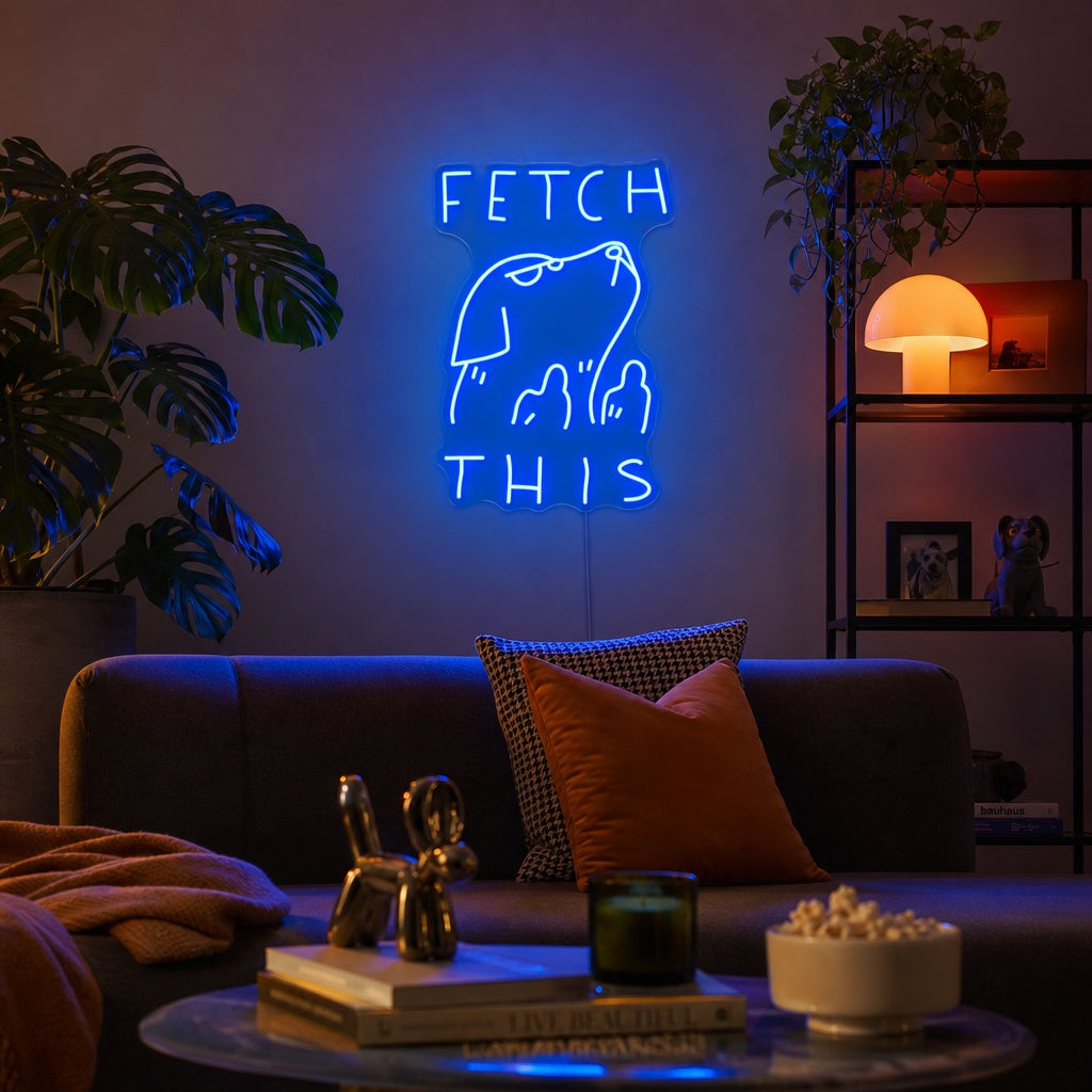 "Fetch This" Neonskylt