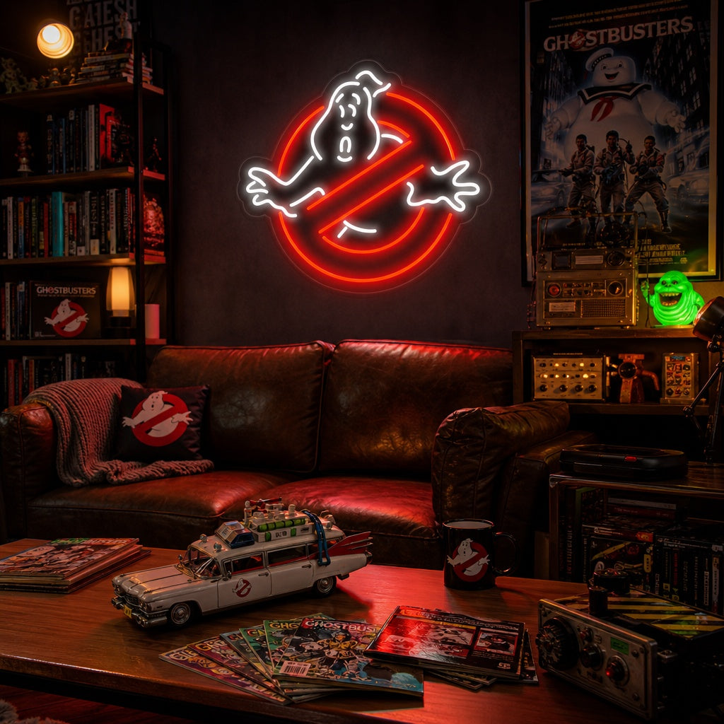 "Ghostbusters, Spöken" Neonskylt
