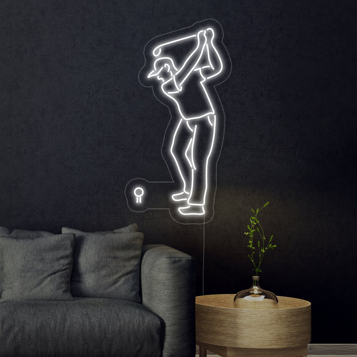 "Golfspelare" Neonskylt