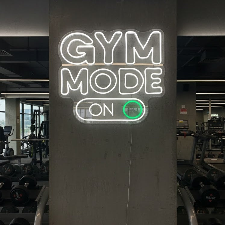 "Gym Mode On" Neonskylt