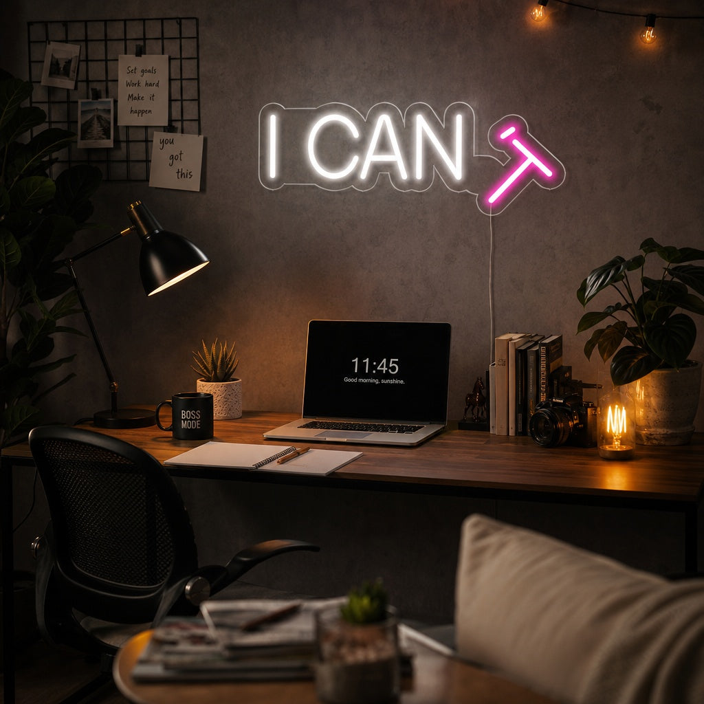 "I CAN T" Neonskylt