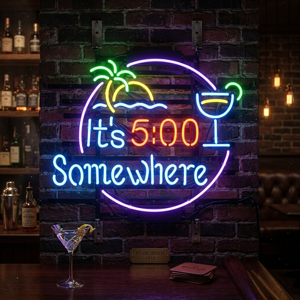 "Its 500 Somewhere" Neonskylt