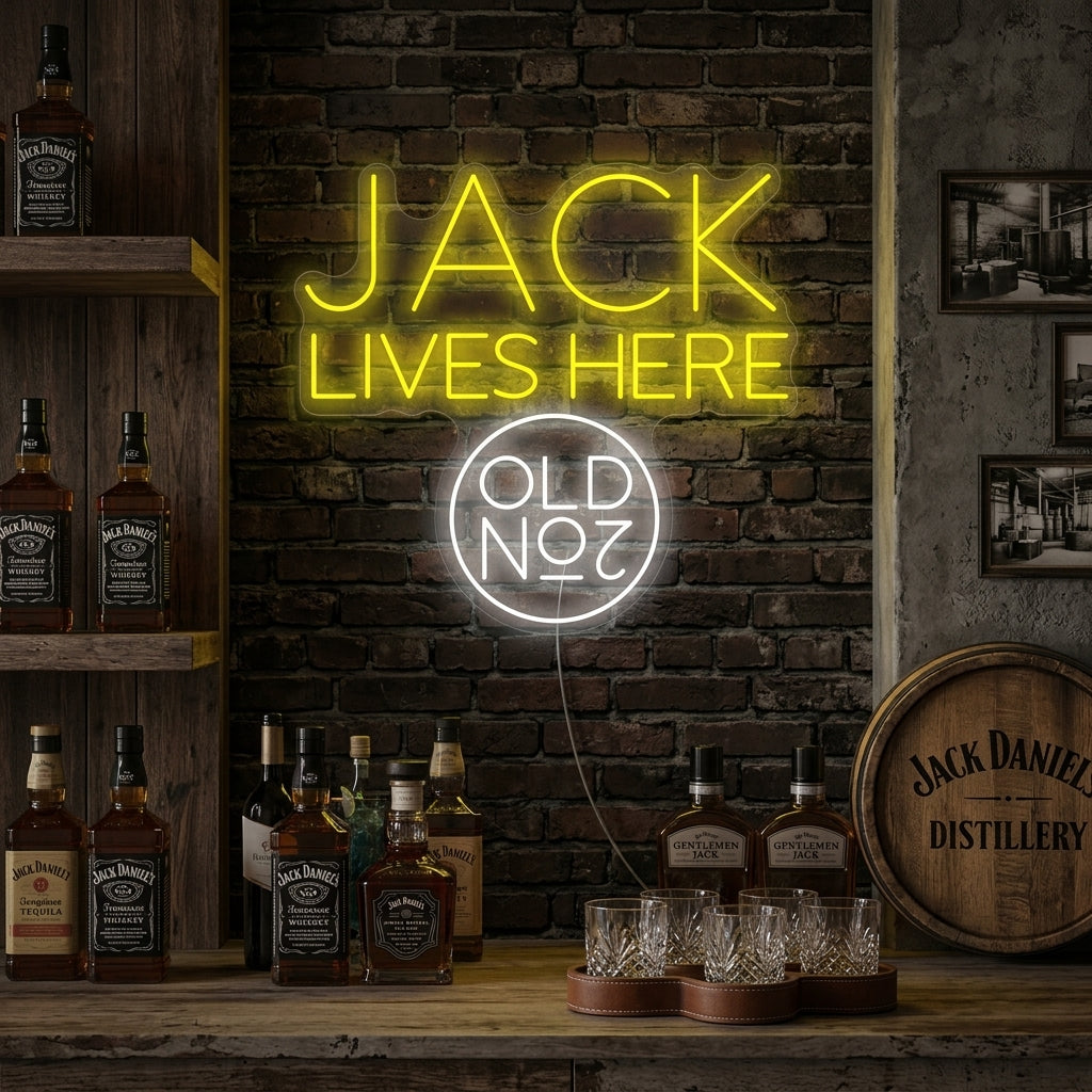 "Jack Lives Here No.7" Neonskylt
