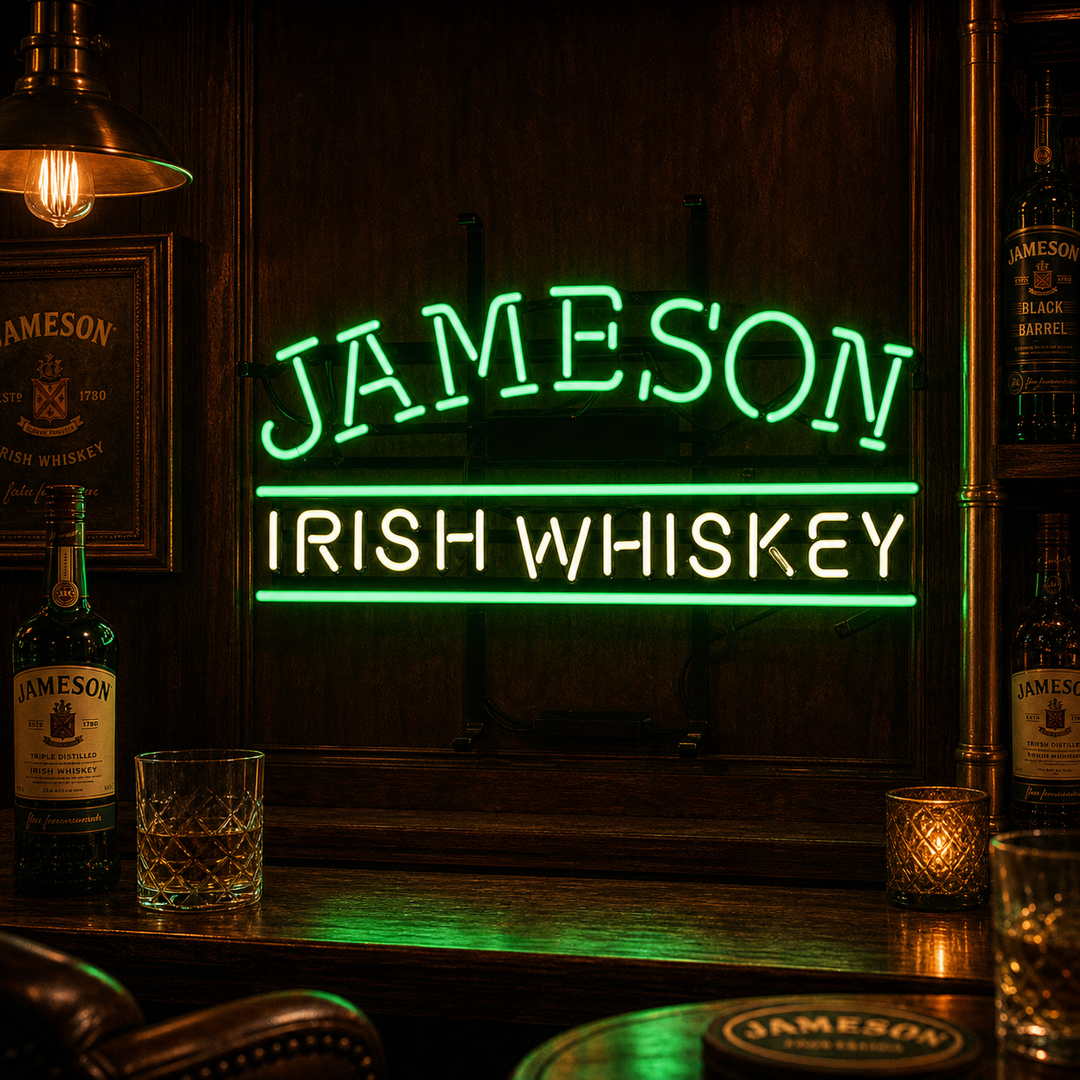 "Jameson Irish Whiskey" Neonskylt