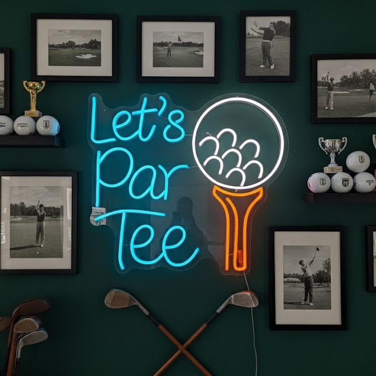 "Lets Par Tee Golfsport" Neonskylt