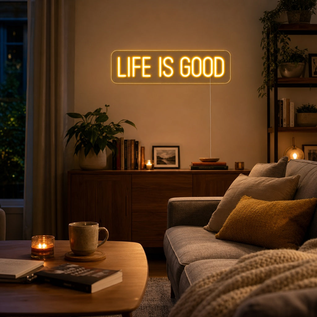 "Life is Good" Neonskylt
